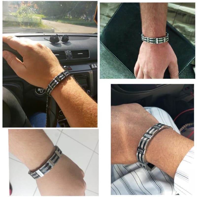 Bracelet Large Homme — Broaded Steel - Image 2