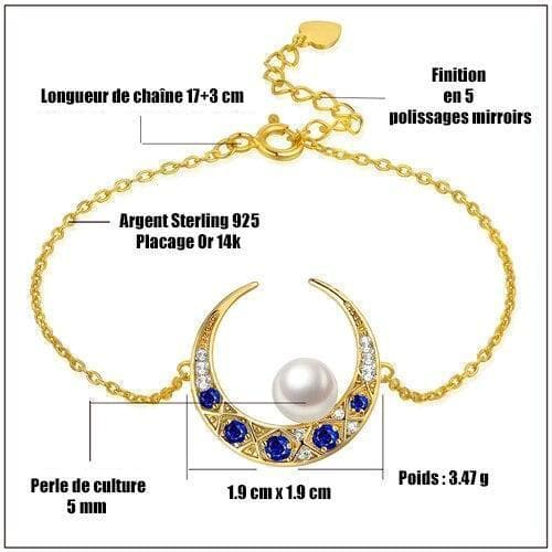 Bracelet Steampunk Croissant de Lune - Image 4