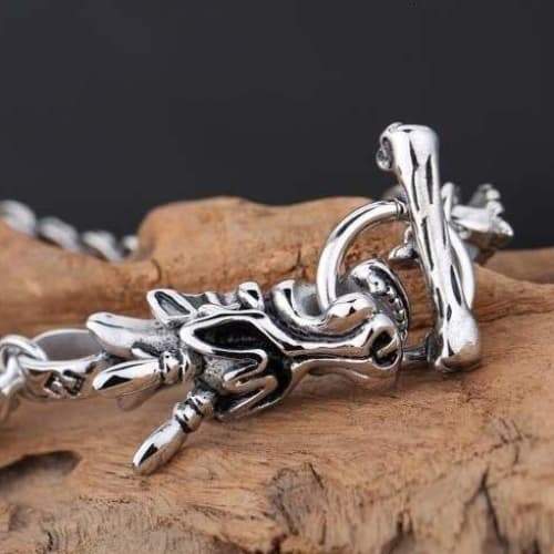 Bracelet Tete De Dragon Steampunk - Image 4
