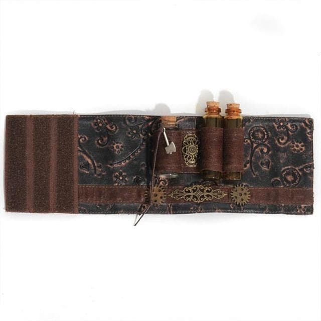 Porte Fioles Cuir - Brassard Steampunk - Image 3