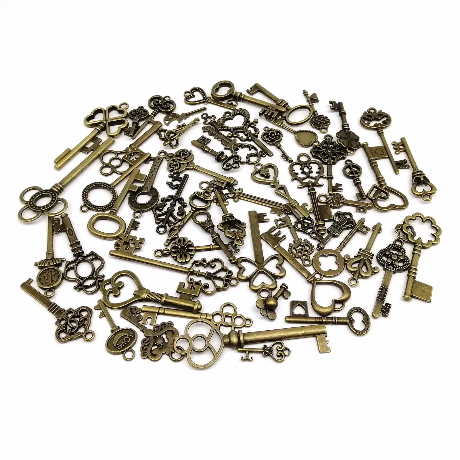 Lot breloque clé ancienne DIY