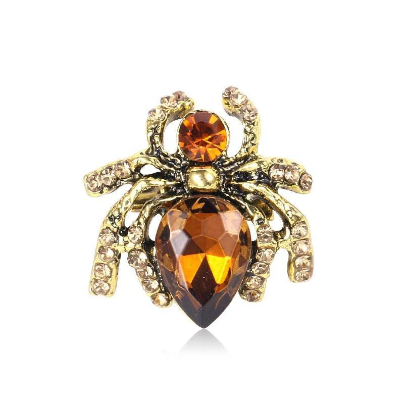 Broche Steampunk Araignée d' Ambre