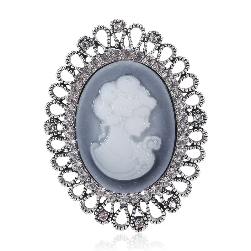 Broche Camée Argenté - Image 3