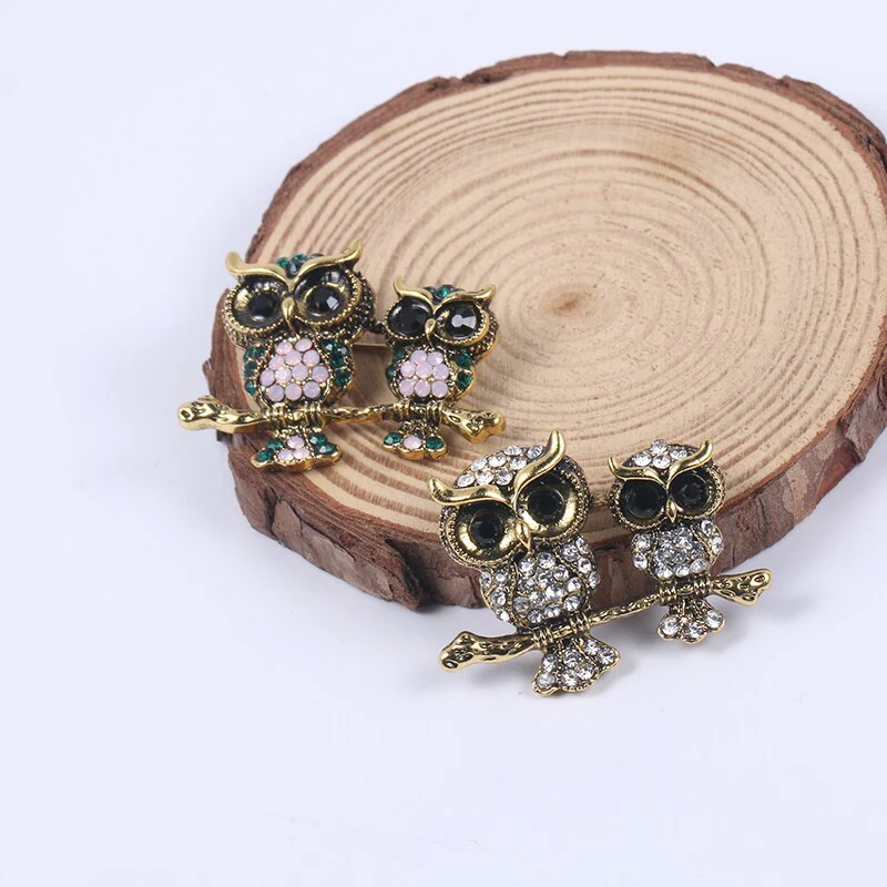 Broche Steampunk Deux Chouettes - Image 3