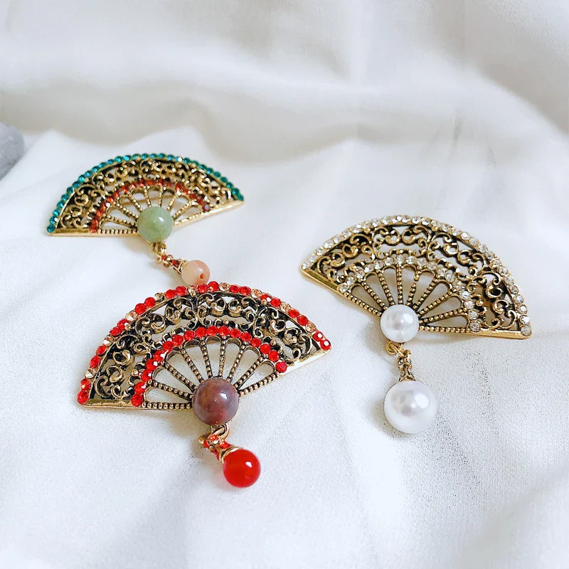 Broche Fantaisie Vintage — Eventail - Image 3