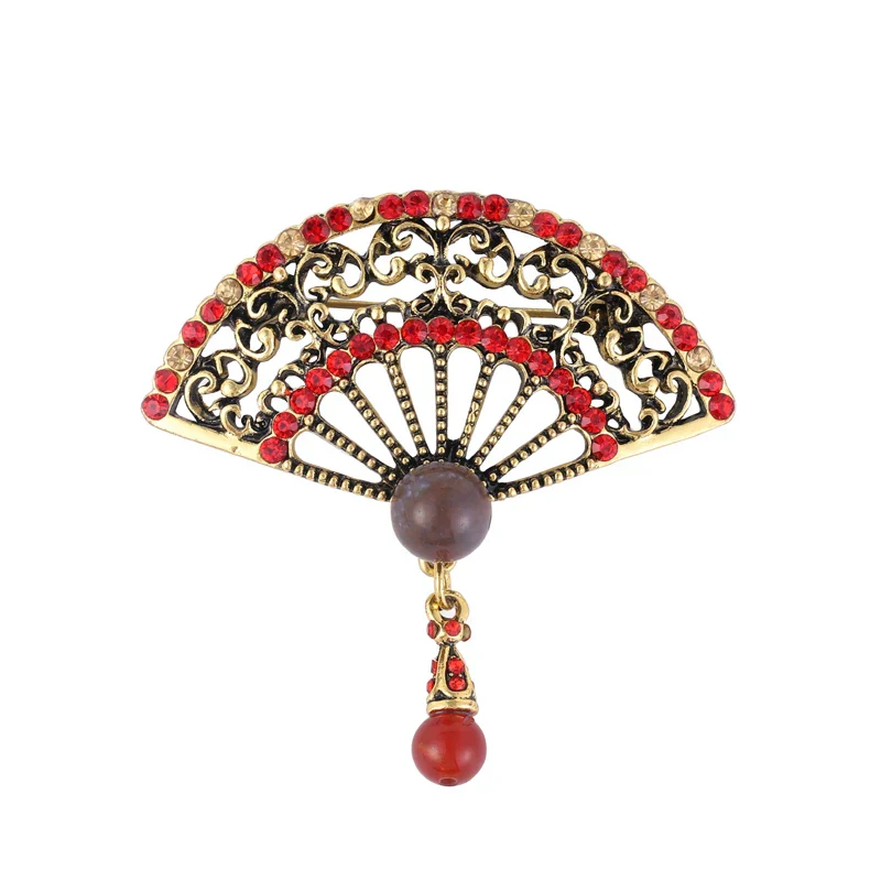 Broche Fantaisie Vintage — Eventail - Image 5