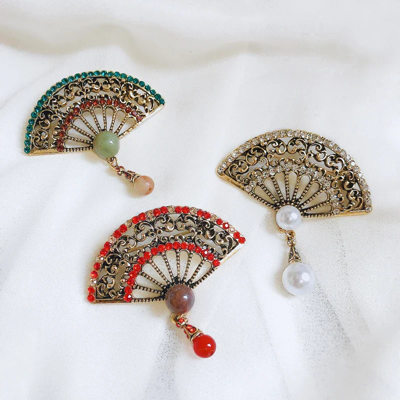 Broche Fantaisie Vintage — Eventail - Image 6