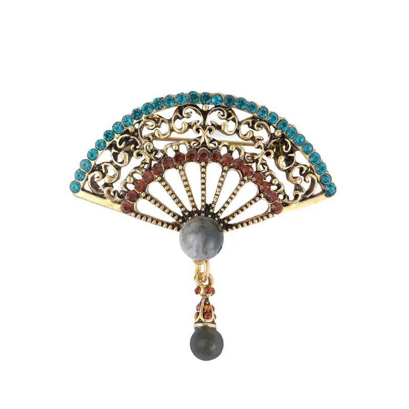 Broche Fantaisie Vintage — Eventail - Image 7
