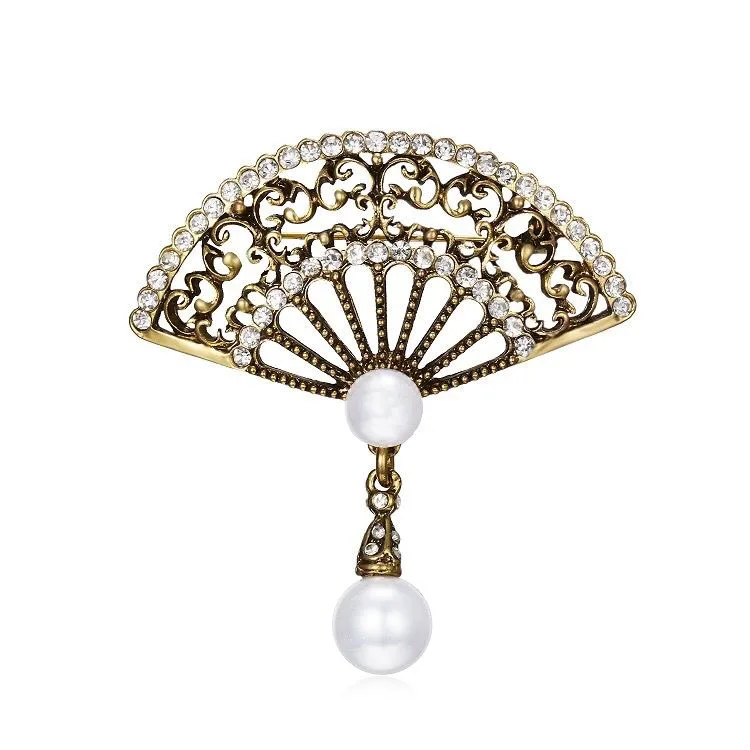 Broche Fantaisie Vintage — Eventail - Image 8