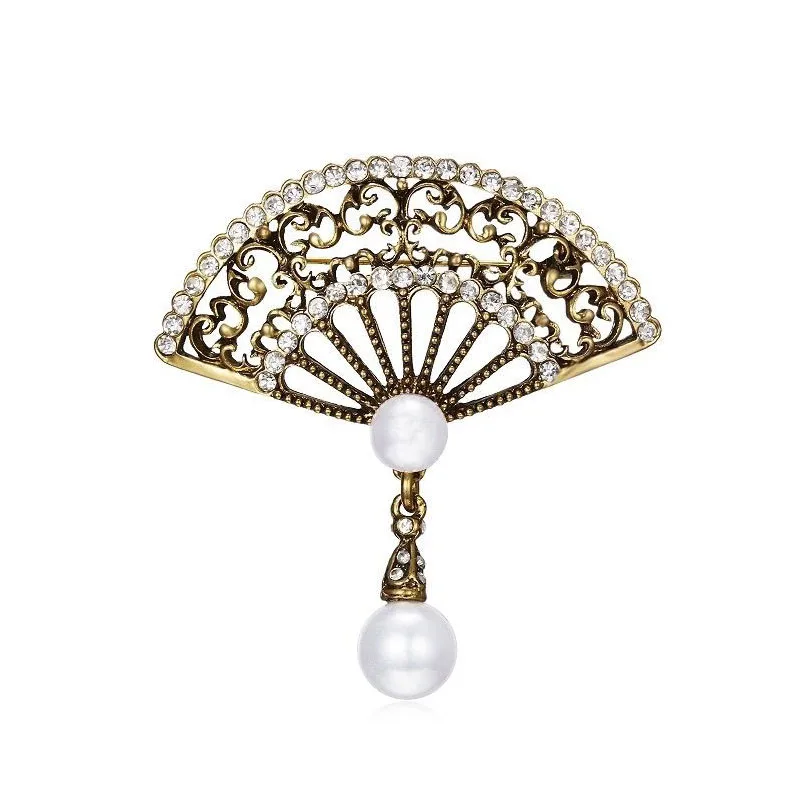 Broche Fantaisie Vintage — Eventail - Image 9