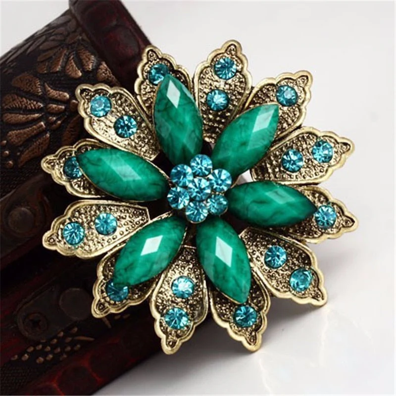 Broche Vintage — Fleur Steampunk