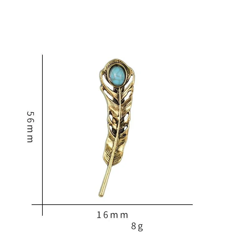 Broche Steampunk Plume de Paon - Image 5