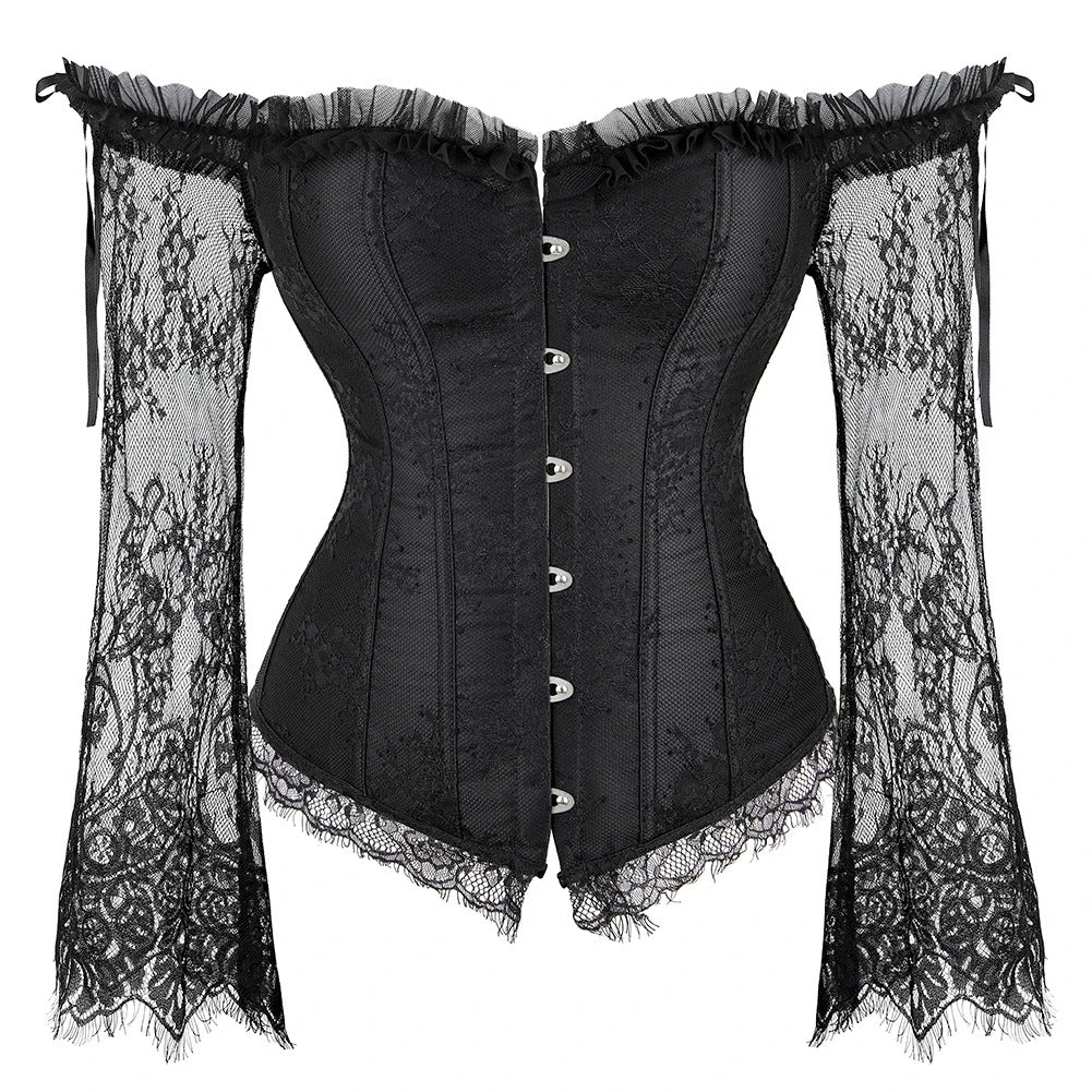 Bustier Rouge Dentelle Noire - Elizabeth Bathory - Image 5