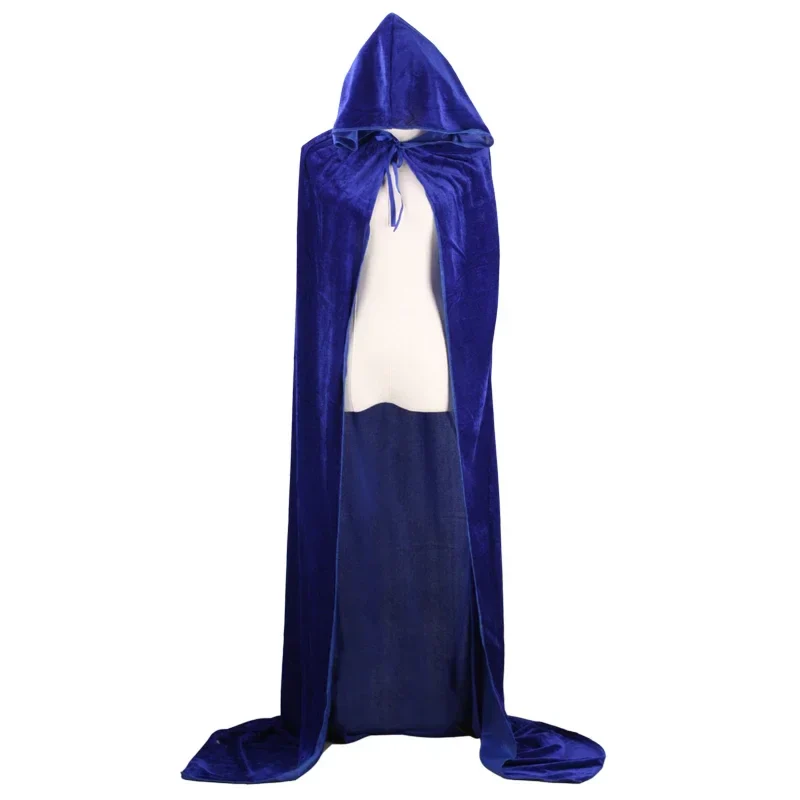 Cape Longue Velours Gothique - Capuche Cosplay - Image 11