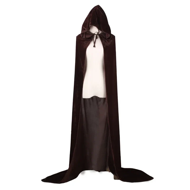 Cape Longue Velours Gothique - Capuche Cosplay - Image 12