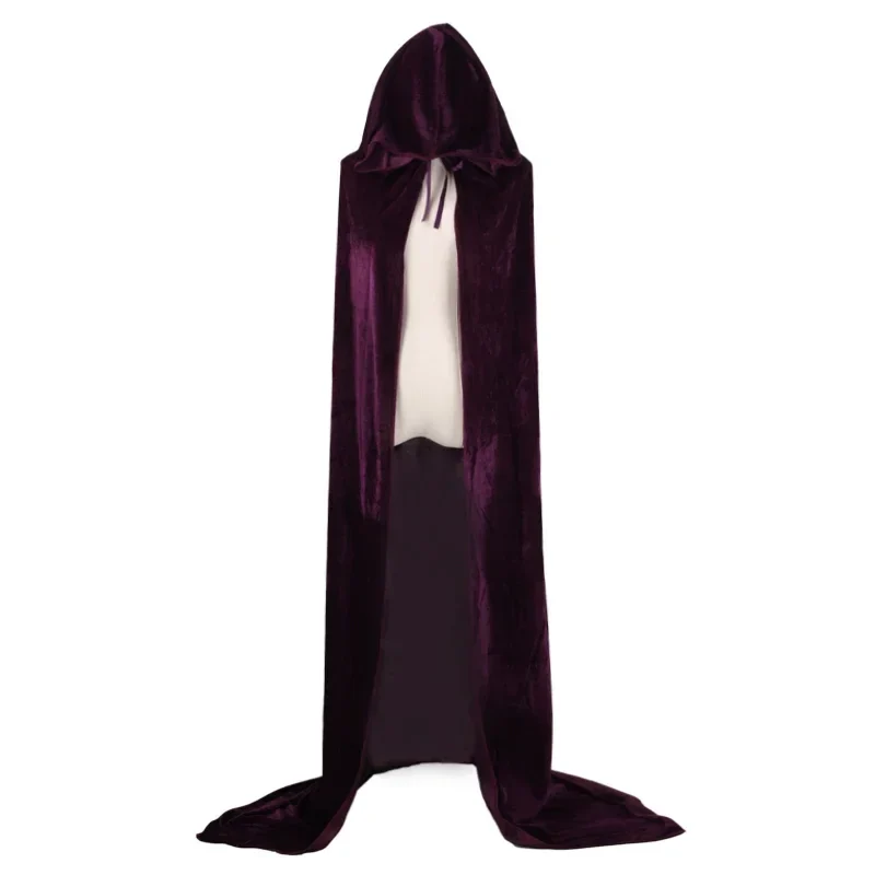 Cape Longue Velours Gothique - Capuche Cosplay - Image 17