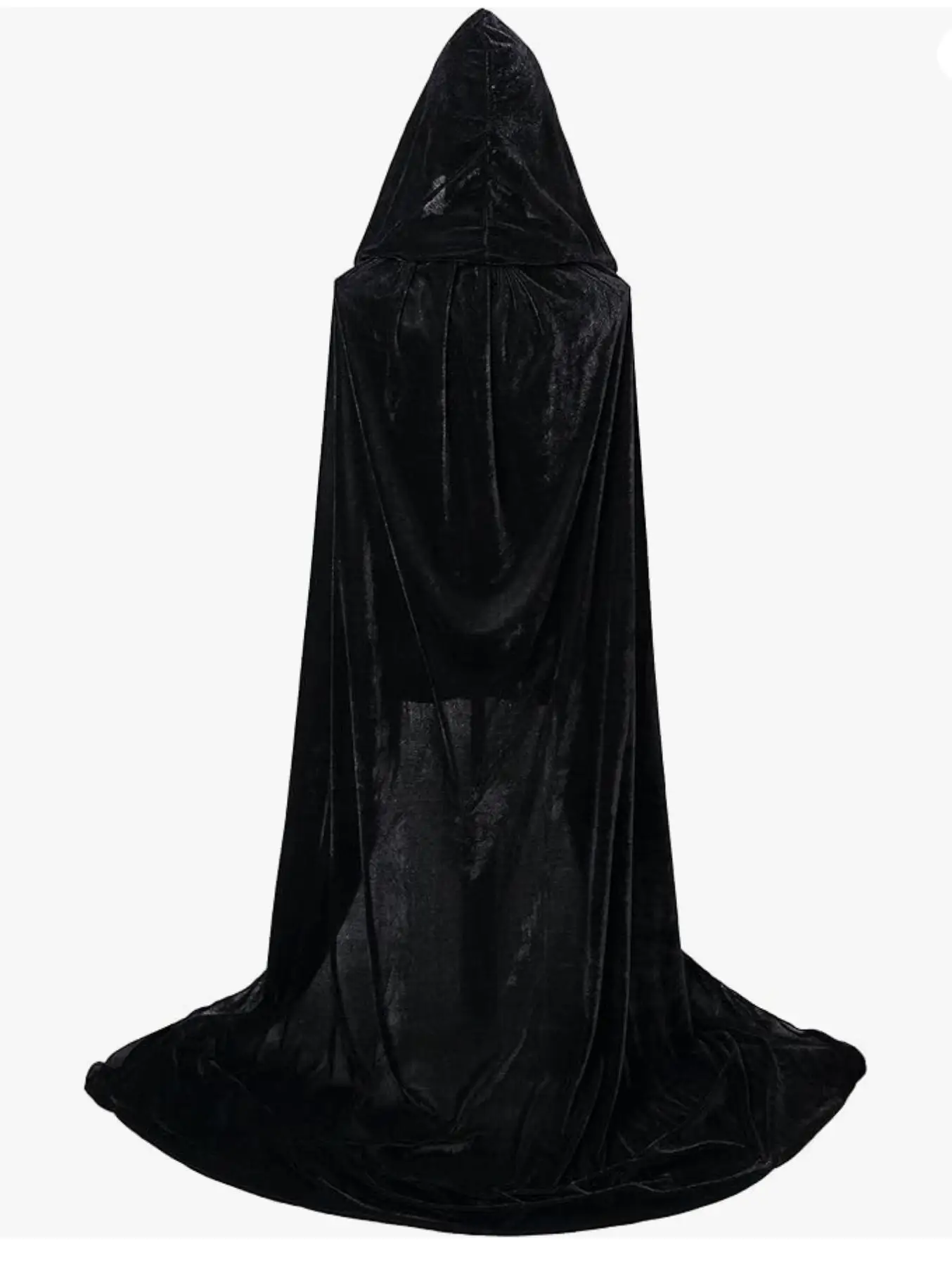 Cape Longue Velours Gothique - Capuche Cosplay - Image 3