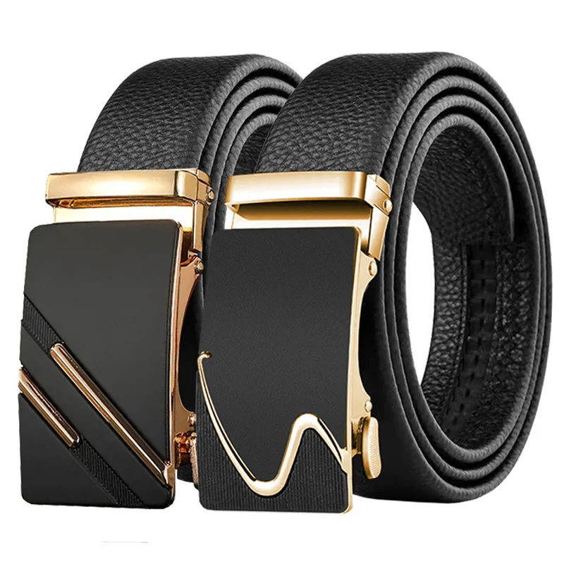 Ceinture Cuir Noir — Boucle Dorée - H.G. Wells - Image 3