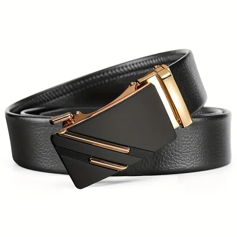 Ceinture Cuir Noir — Boucle Dorée - H.G. Wells - Image 5