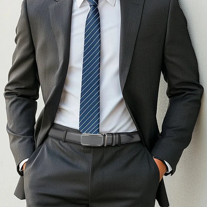 Ceinture Cuir Noir Homme — Equilibrium - Image 3