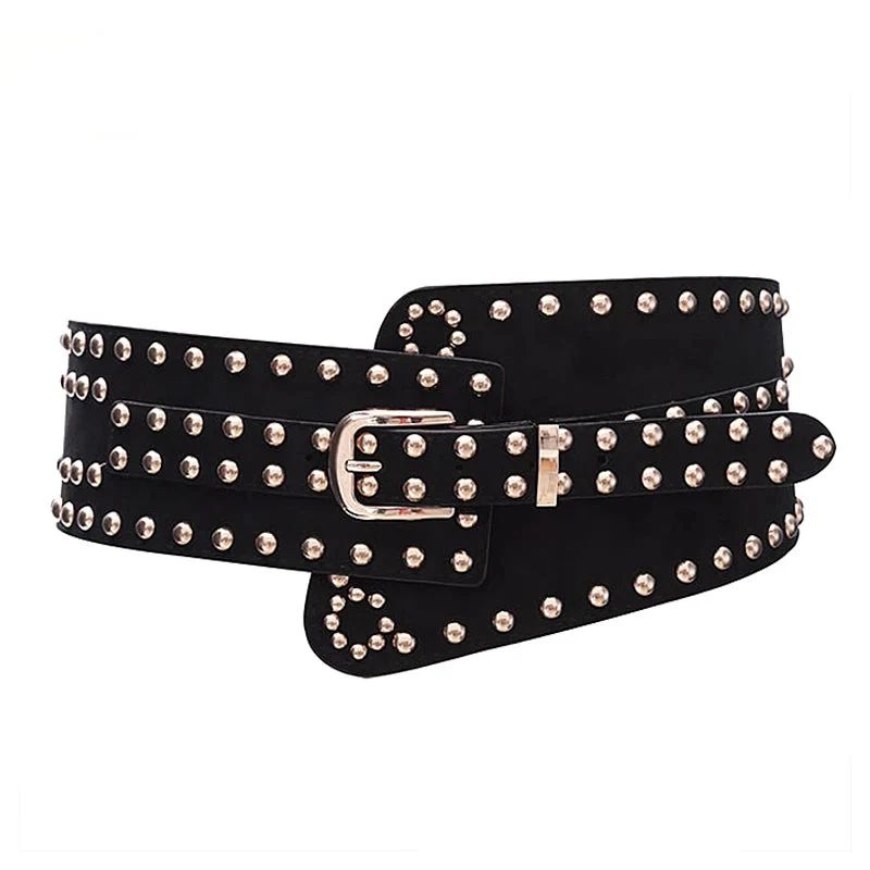 Ceinture Large Punk pour Femme — Rivets, Boucle Ardillon - Image 7