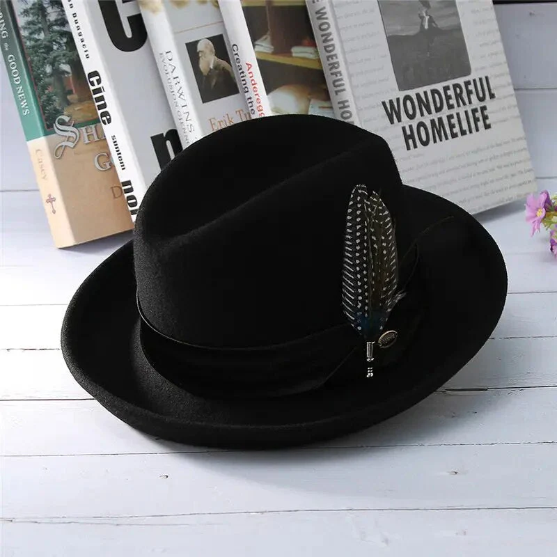 Chapeau Fedora Noir Femme - Image 4