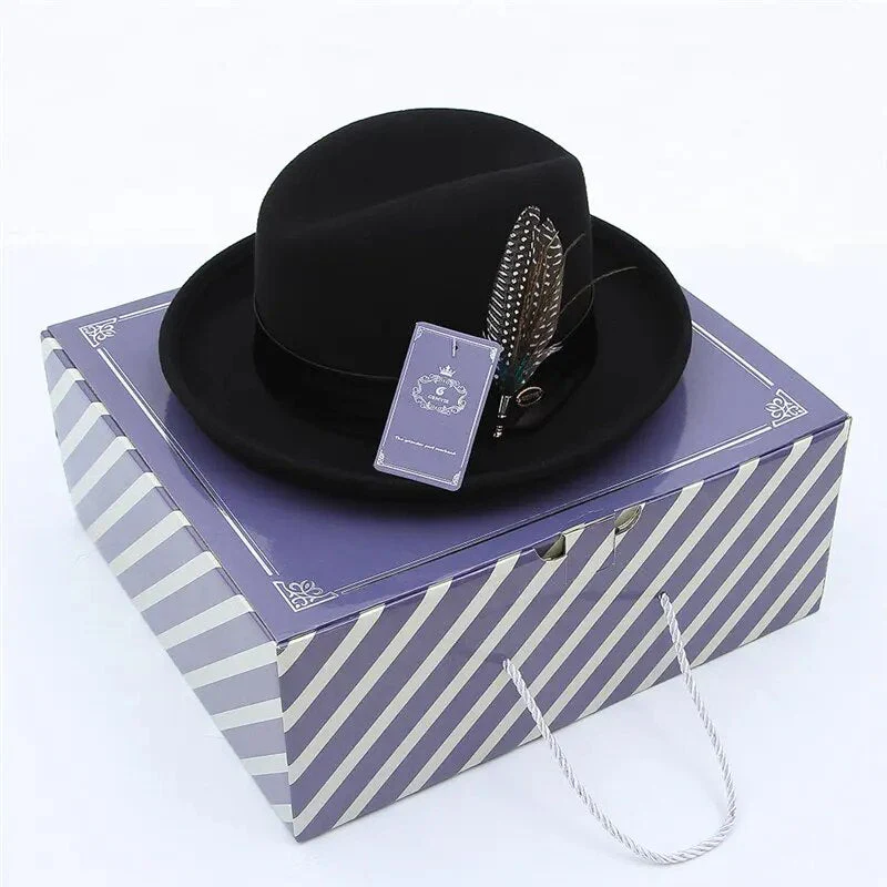 Chapeau Fedora Noir Femme - Image 6