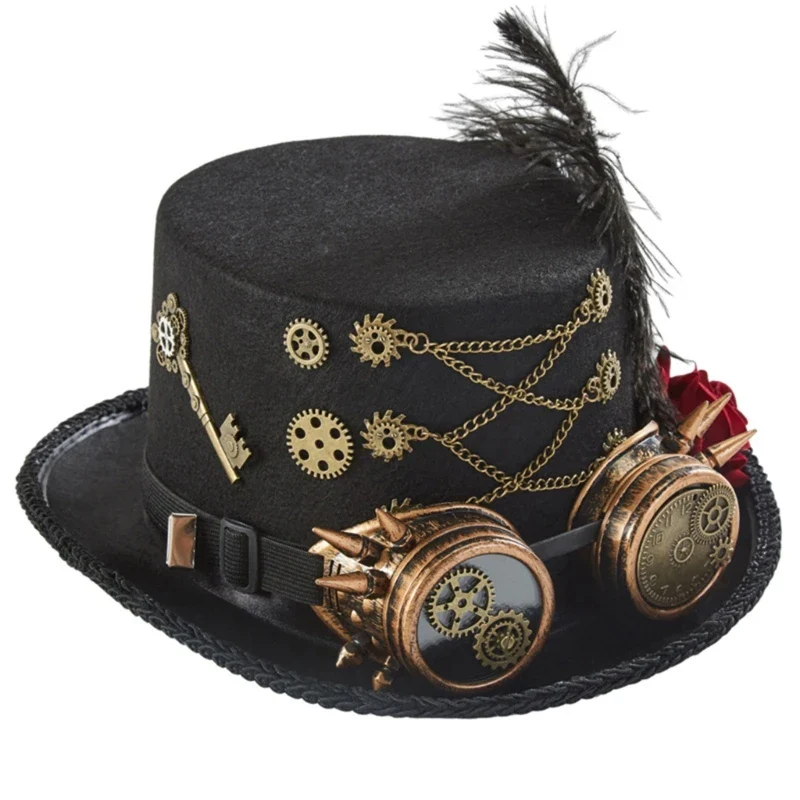 Chapeau Steampunk — Haut-de-Forme Sophistiqué - Image 3