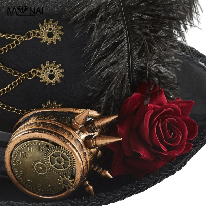 Chapeau Steampunk — Haut-de-Forme Sophistiqué - Image 8