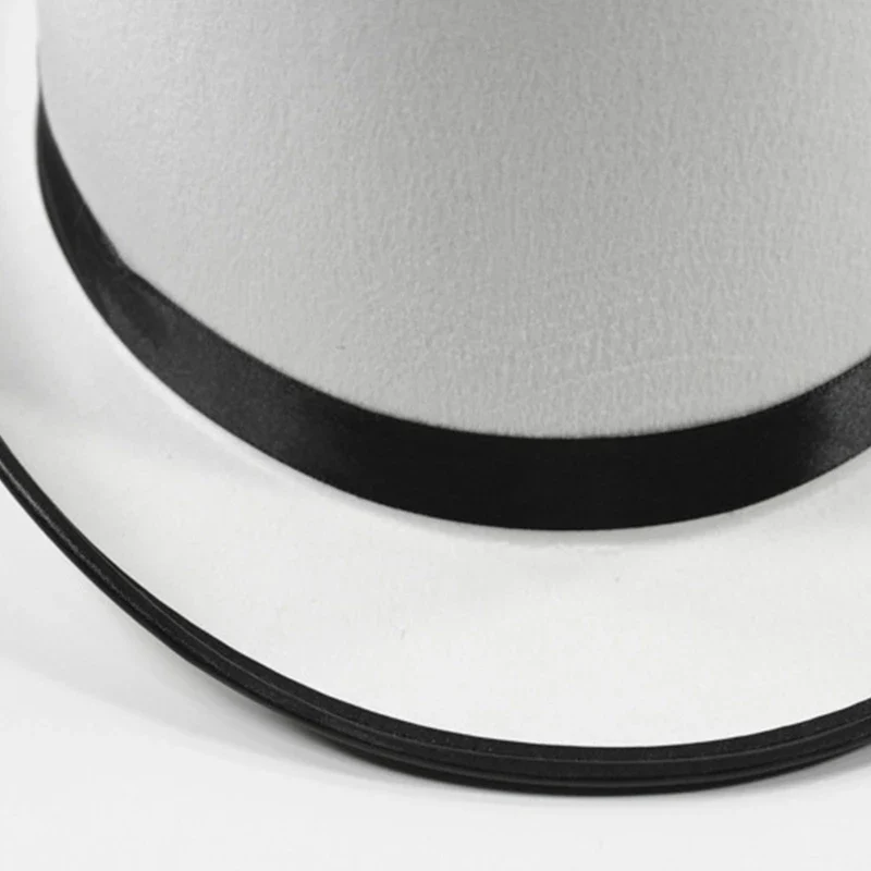 Chapeau Haut — de-Forme Blanc - Magicien, Cabaret et Cosplay - Image 3