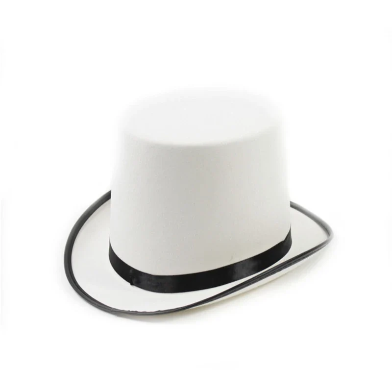 Chapeau Haut — de-Forme Blanc - Magicien, Cabaret et Cosplay - Image 9