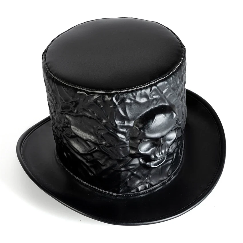 Chapeau de Magicien au Crâne — haut-de-forme gothique - Image 2