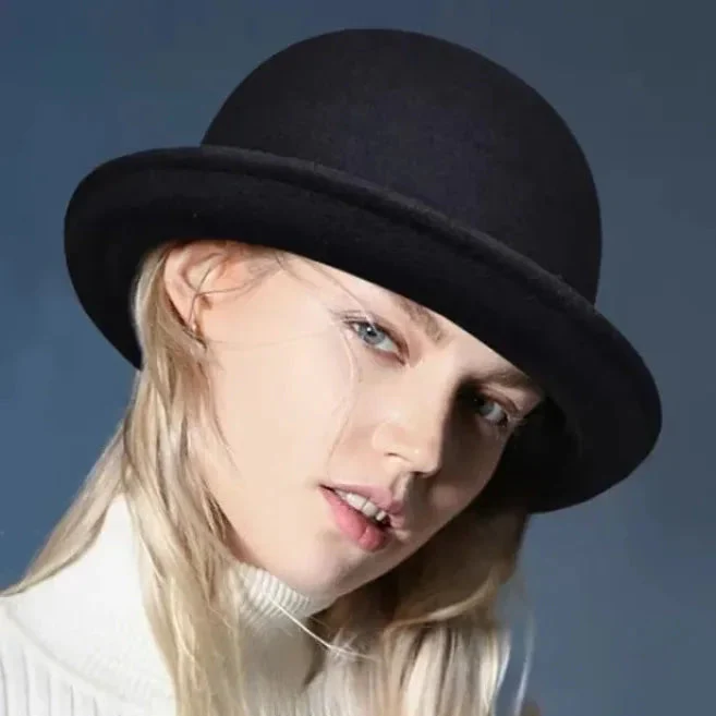 Chapeau Melon Homme Grande Taille - Bowler Steampunk en Pure Laine - Image 3