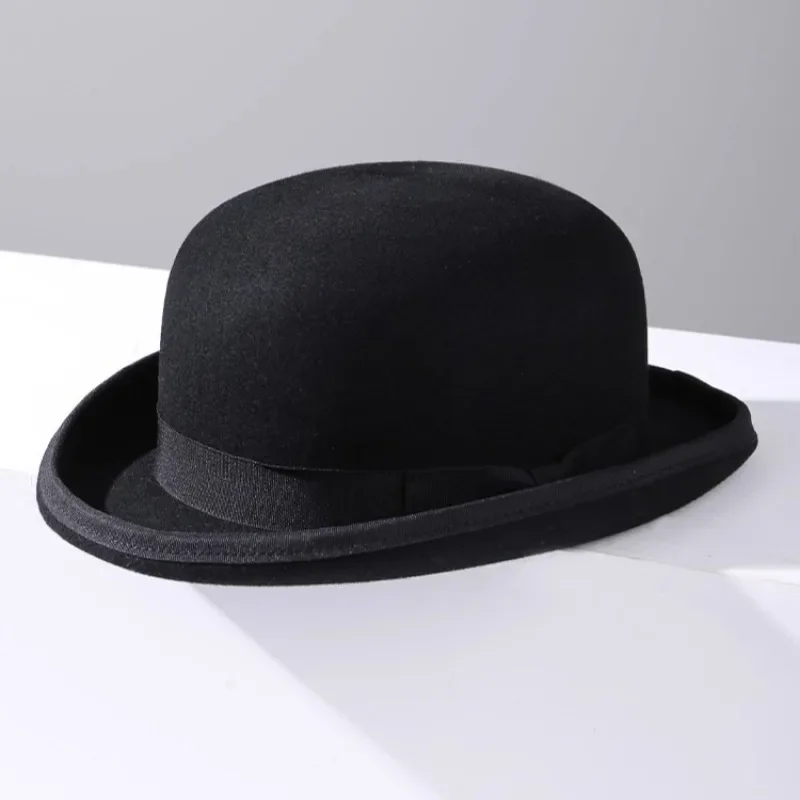 Chapeau Melon Homme Grande Taille - Bowler Steampunk en Pure Laine - Image 4