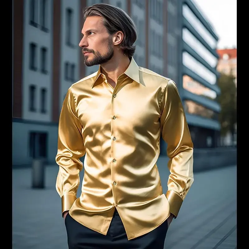 Chemise Dorée Homme - Golden Boy - Image 2