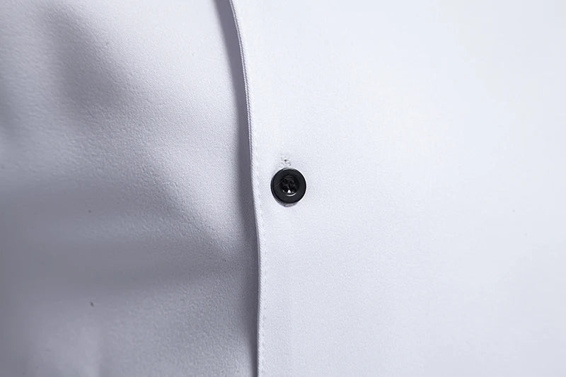 Chemise Homme Col Montant - Boutonnage Asymétrique - Image 10
