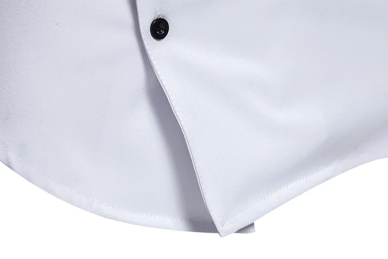 Chemise Homme Col Montant - Boutonnage Asymétrique - Image 11