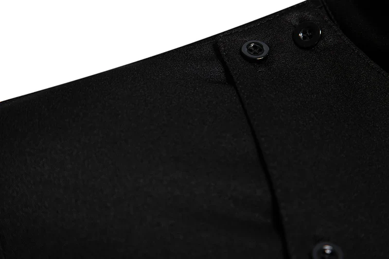 Chemise Homme Col Montant - Boutonnage Asymétrique - Image 18