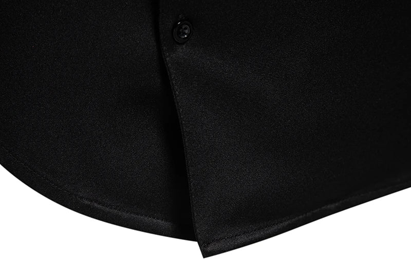 Chemise Homme Col Montant - Boutonnage Asymétrique - Image 20