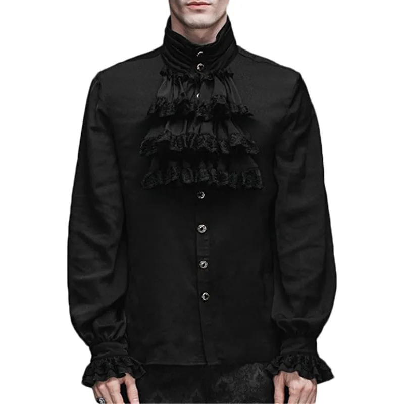 Chemise à Jabot Homme Gothique - Vampire Victorien - Image 9