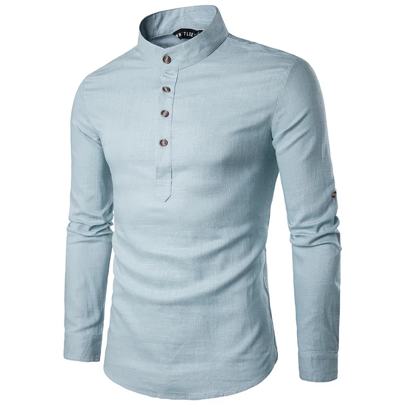 Chemise Col Mao Manche Courte - Estivale - Image 3
