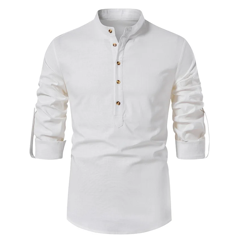 Chemise Col Mao Manche Courte - Estivale - Image 6