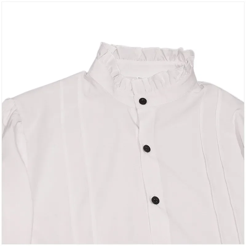 Chemise Médiévale Homme - Col Montant Sobre - Image 10
