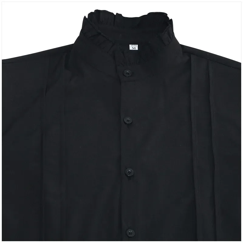 Chemise Médiévale Homme - Col Montant Sobre - Image 18