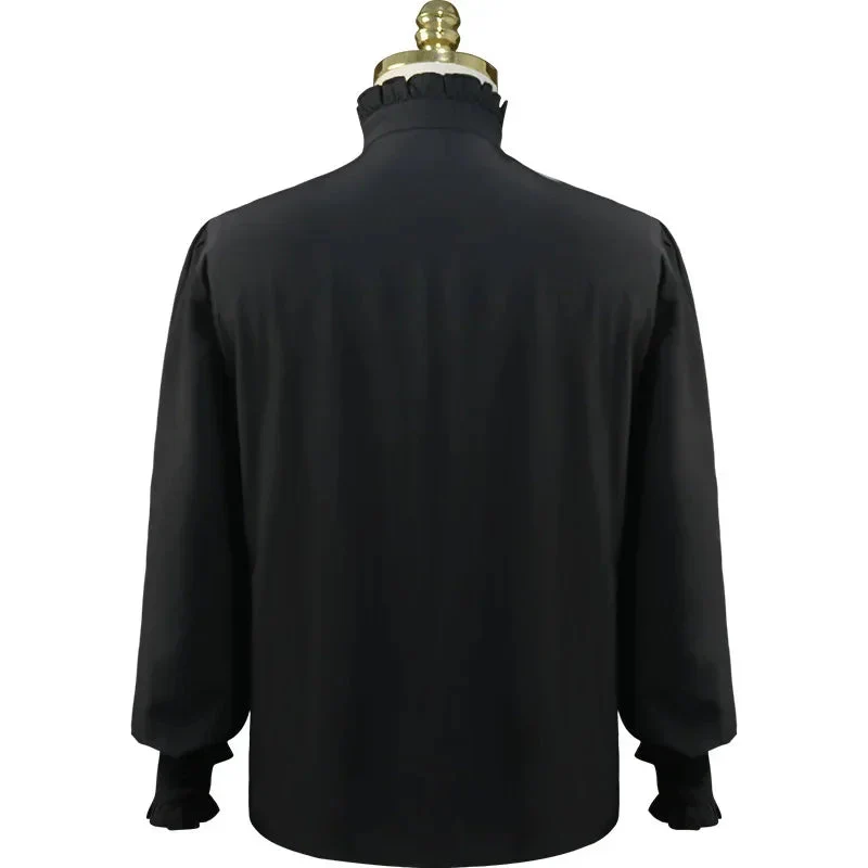 Chemise Médiévale Homme - Col Montant Sobre - Image 4