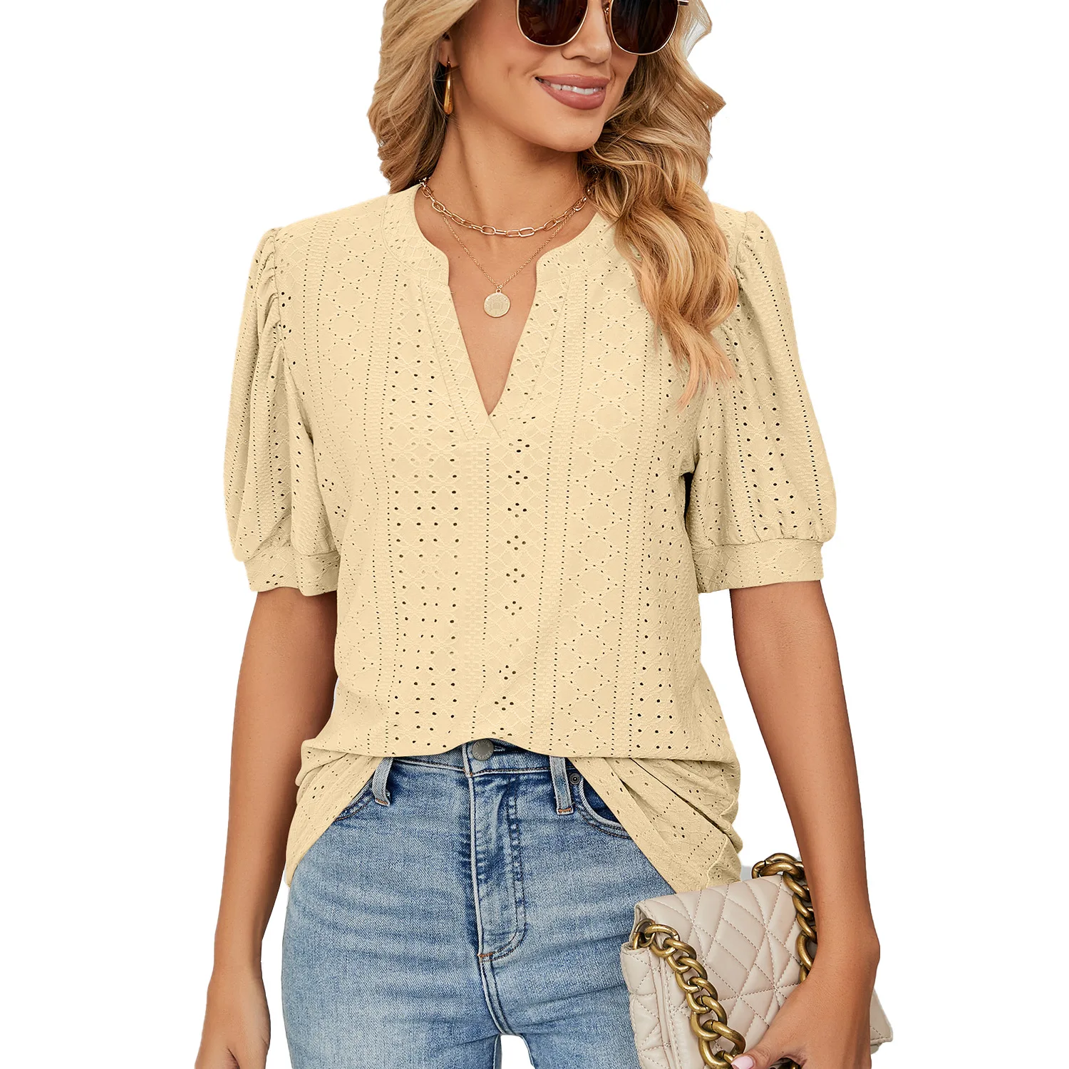 Chemise Manche Courte Femme Vintage — Summerside - Image 6