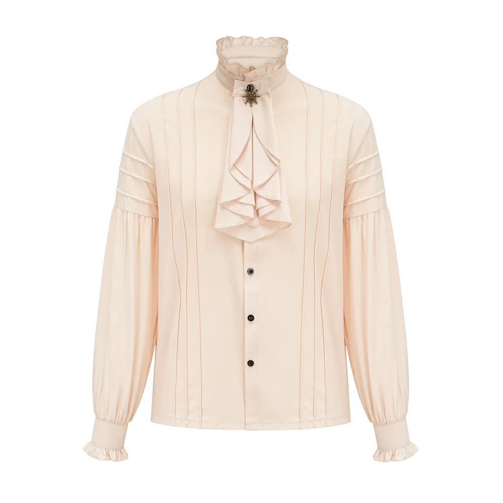 Chemise Victorienne Homme à Volants - Col Montant Dandy - Image 17