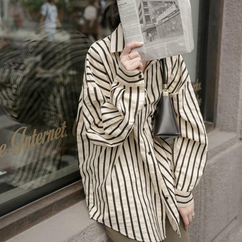 Chemise Rayée Femme — Style Vintage - Image 3