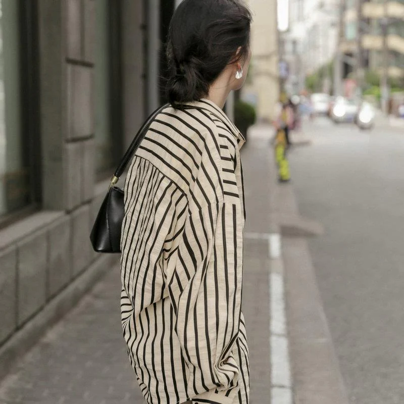Chemise Rayée Femme — Style Vintage - Image 4