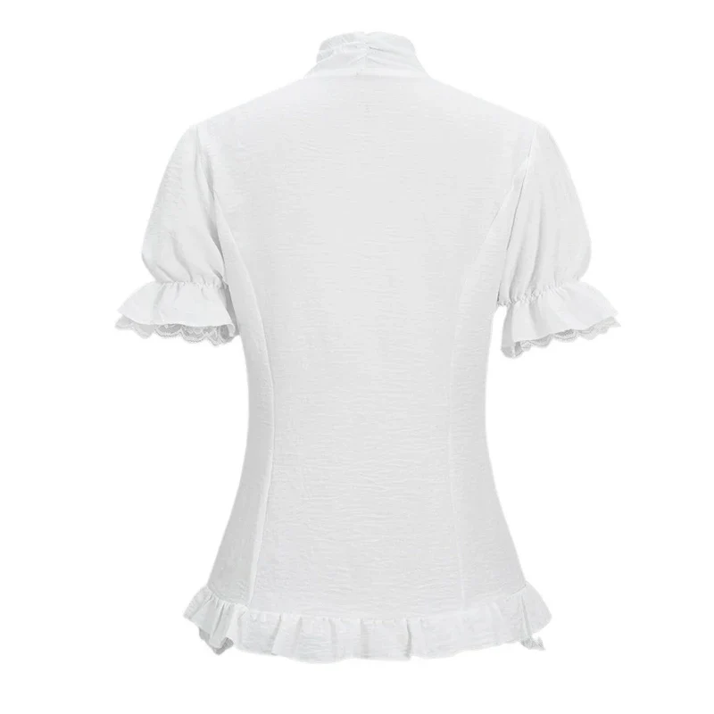 Chemisier Style Victorien Blanc - Image 6